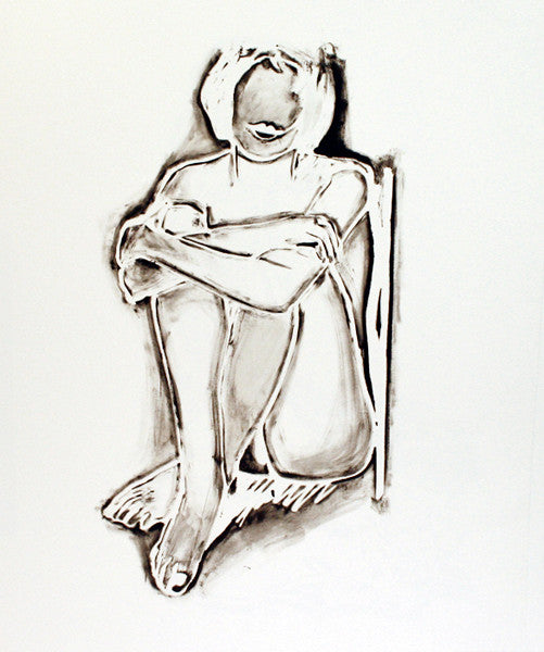 Monica Sitting by Wall by Tom Wesselmann, 1990 screenprint