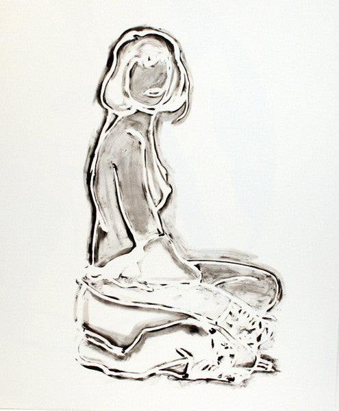 Monica Sitting Robe Half Off by Tom Wesselmann, 1990 screenprint