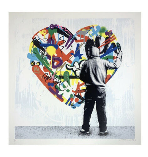 Paint Love by Martin Whatson, 2020 24-layer color screen print