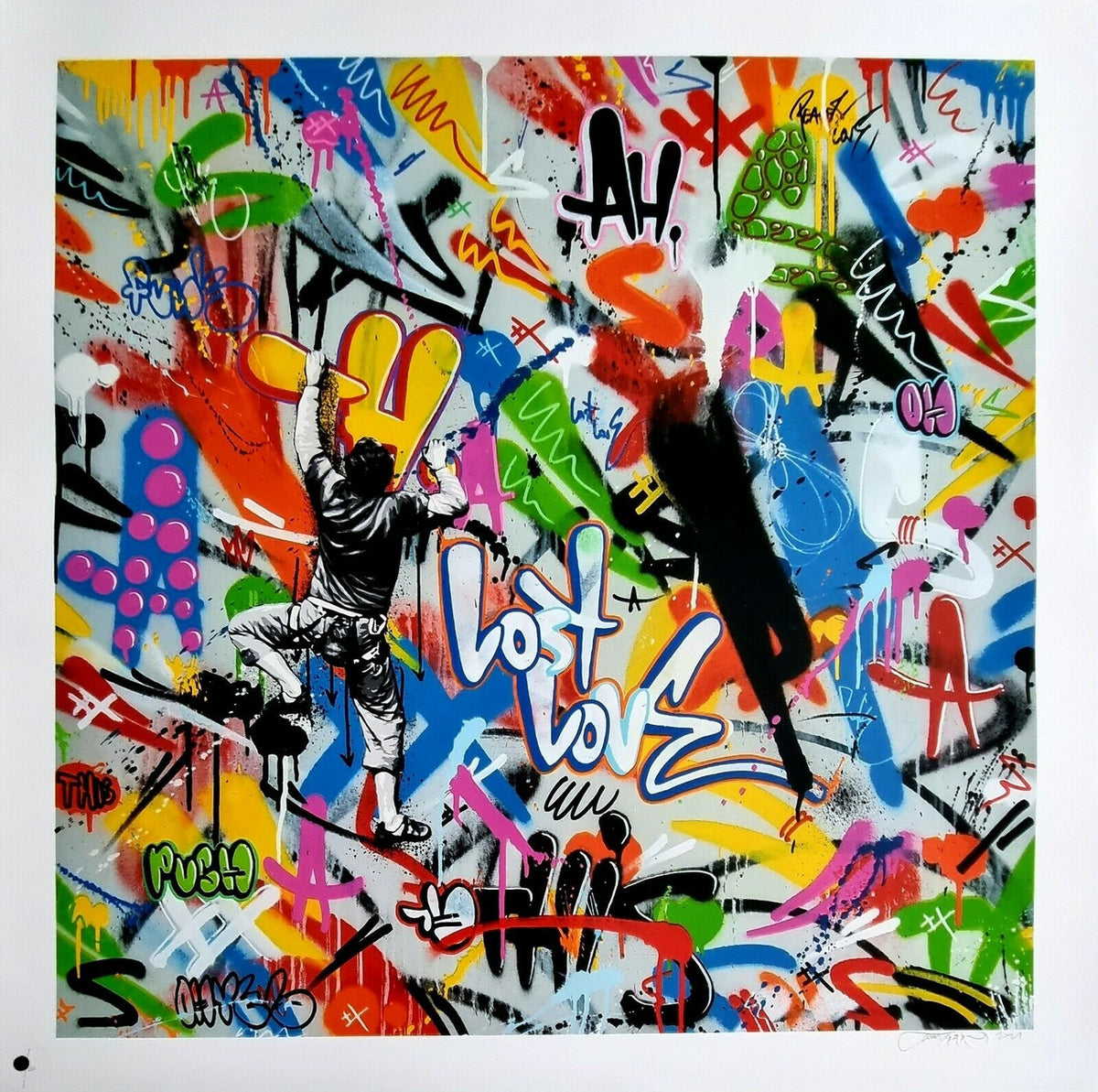 Rock Climber by Martin Whatson, 2021 18- color screen print
