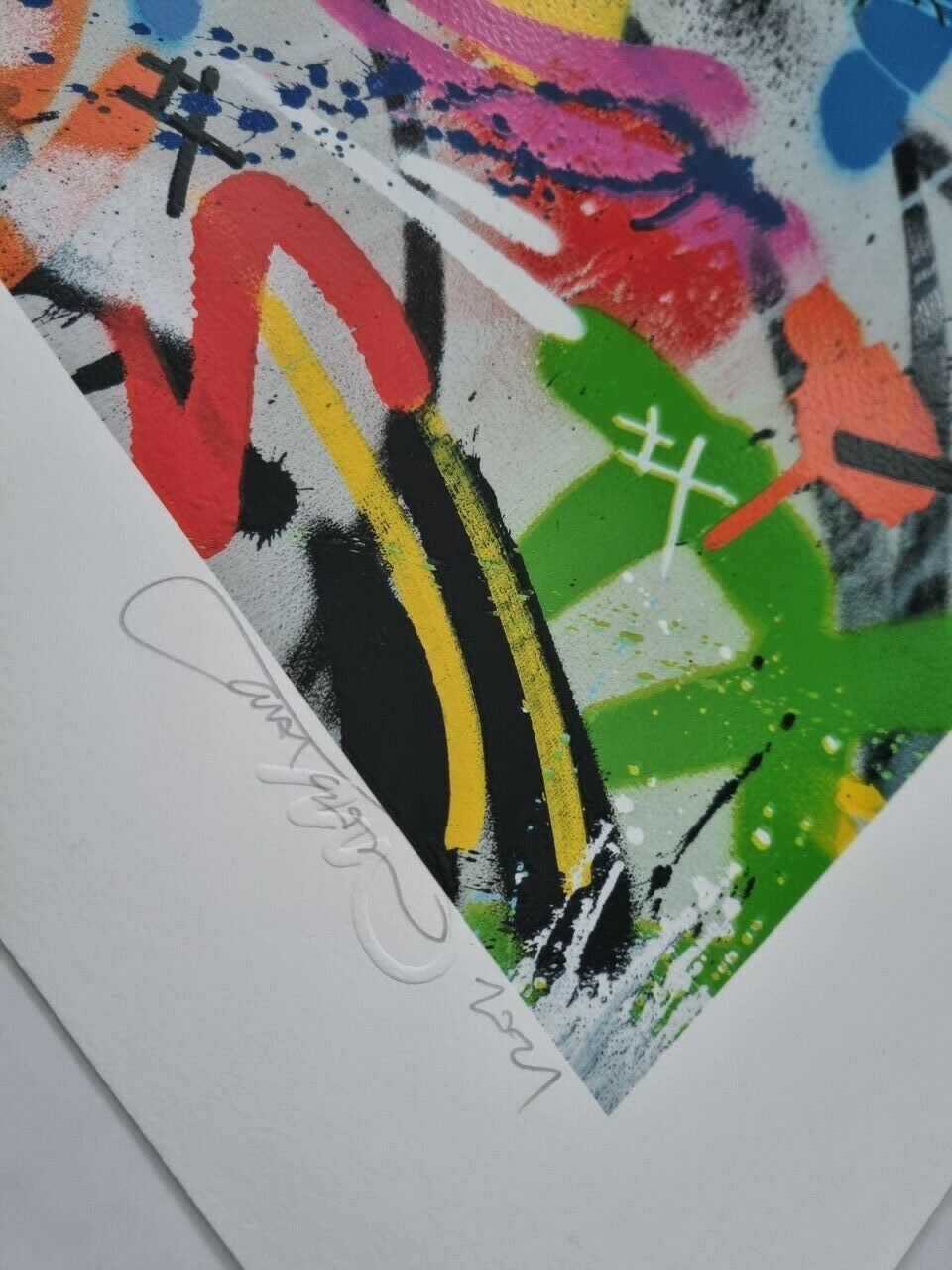 Rock Climber by Martin Whatson, 2021 18- color screen print — detail 2