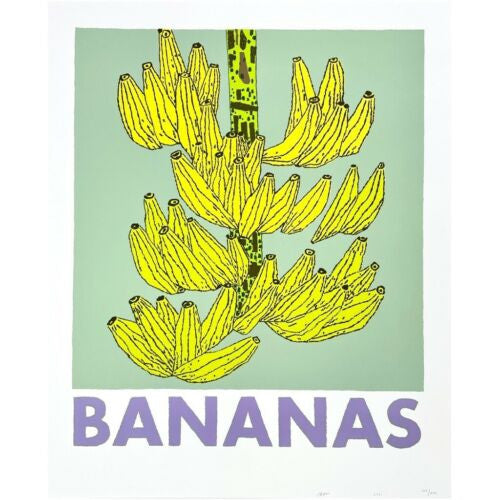 Bananas by Jonas Wood, 9-color silk screen on rising museum board edition