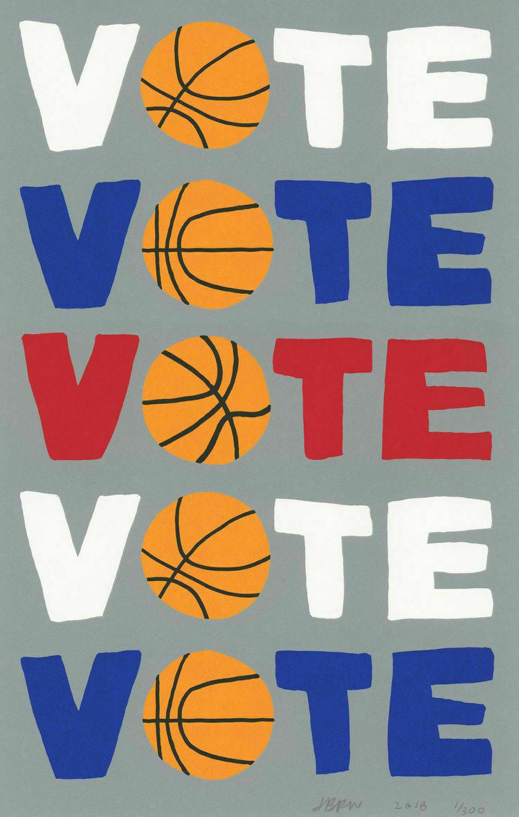 Vote by Jonas Wood by Artists Misc., 6-color silkscreen on Coventry rag paper edition — detail 2