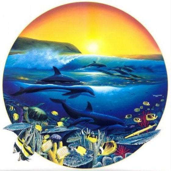 Surfing by Robert Wyland by Artists Misc., serigraph