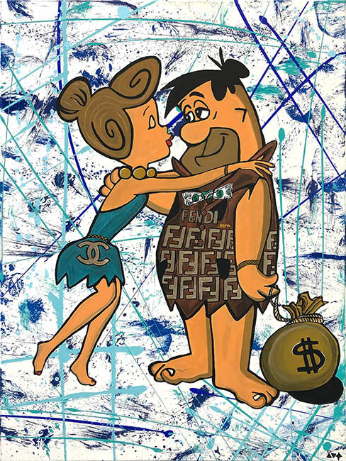 The Richstones by Ivan Yanez by Artists Misc., 2021 mixed media on canvas