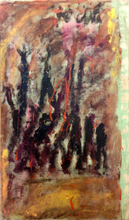 Procession by Purvis Young, mixed media