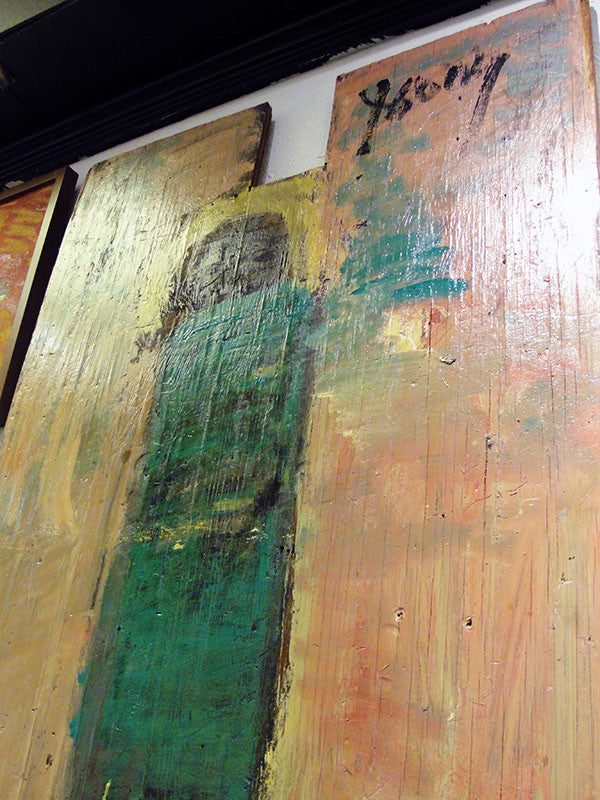 The Tower by Purvis Young, mixed media