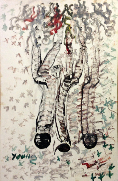 Untitled by Purvis Young, mixed media
