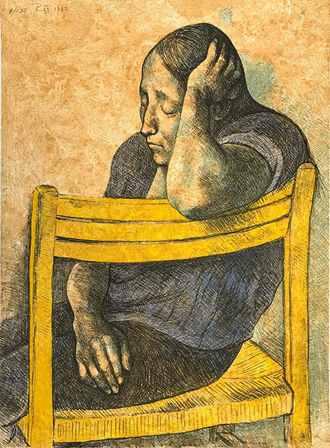 Muchacha En Una Silla by Francisco Zuniga by Artists Misc., 1982 lithograph