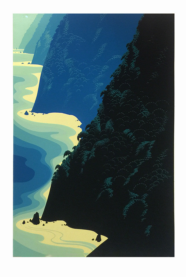 Big Blue Sur by Eyvind Earle, serigraph