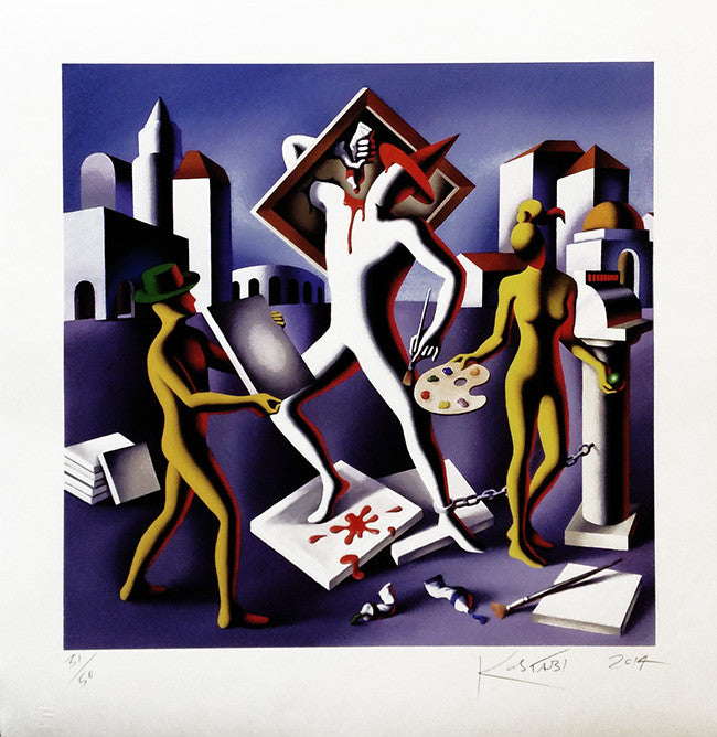 Production Squeeze by Mark Kostabi, 2014 serigraph