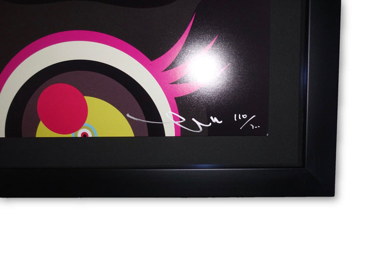 Jellyfish Eyes Black 2 by Takashi Murakami, offset lithograph framed (black or white) edition
