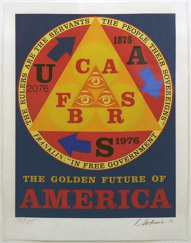 Golden Future of America by Robert Indiana, 1976 screenprint
